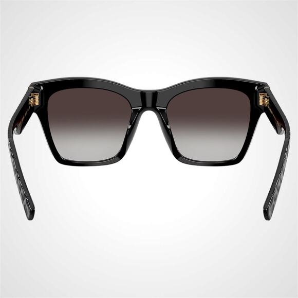 Dolce & Gabbana Sunglasses Black Embossed Cocco Square Acetate Gold DG - Picture 4 of 6
